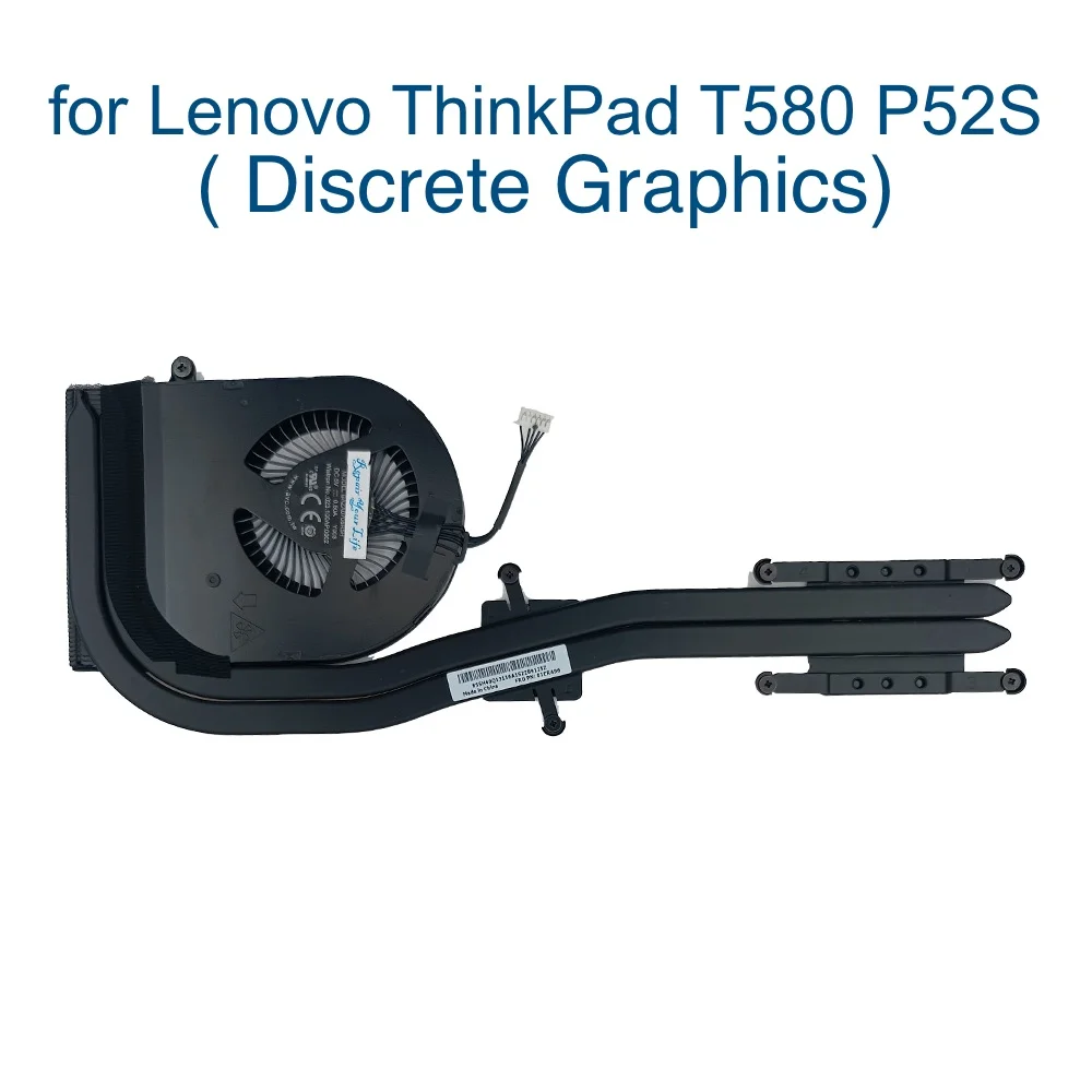 Disipador de calor del ventilador del refrigerador de la CPU para Lenovo Thinkpad T580 P52S 20L9 20LB 20LC SWG módulo térmico del ordenador portátil 01ER496 01ER495 SH40Q13116 nuevo - imagen 4