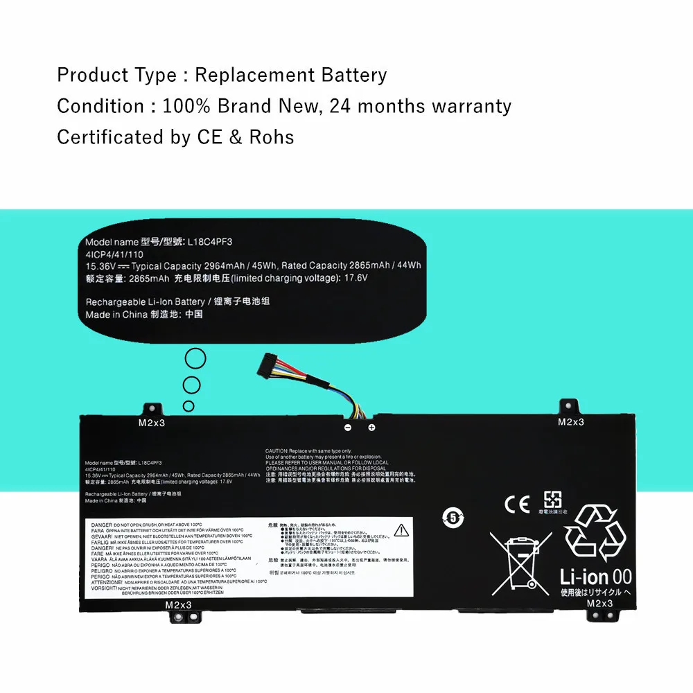 Batería de ordenador portátil L18C4PF3 para Lenovo IdeaPad C340-14API / C340-14IWL S540-14API / S540-14IWL/S54 Series L18M4PF4 L18M4PF3 L18C4PF4 - imagen 3