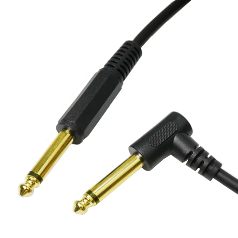 Cable de Audio Mono para guitarra, Conector de ángulo recto de 90 grados, 6,35mm, 1/4 pulgadas, 1m - imagen 5