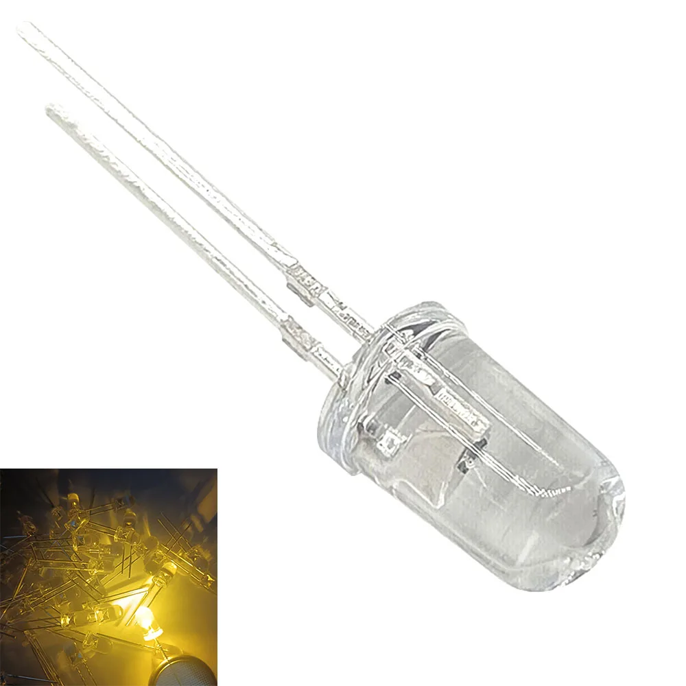 200X F3 5mm 8mm 10mm circular blanco, rojo, verde, azul, amarillo, rosa, bombilla de diodo emisor de luz LED ultrabrillante transparente con agua - imagen 4