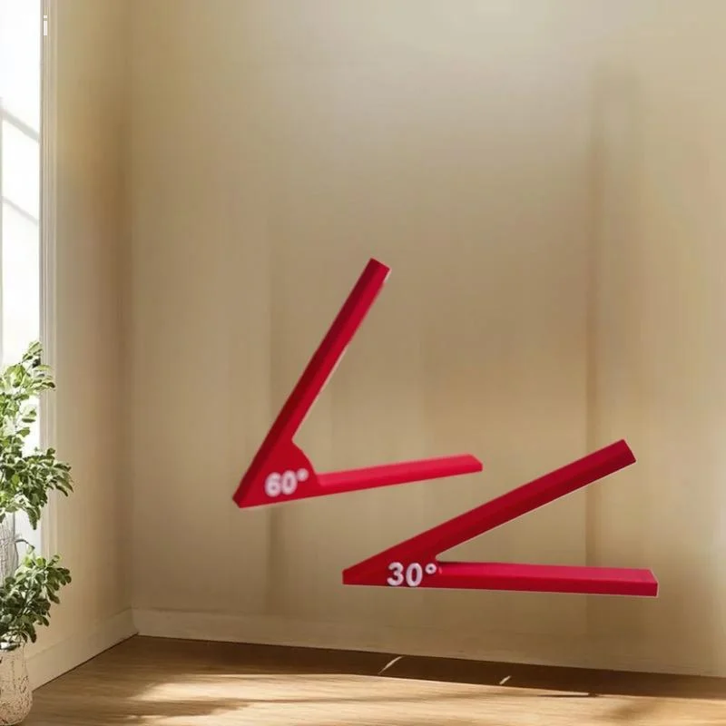 Regla de medición de ayuda para enseñanza de geometría portátil, herramientas de medición de ángulo multifuncional, 2/5 Uds. - imagen 2