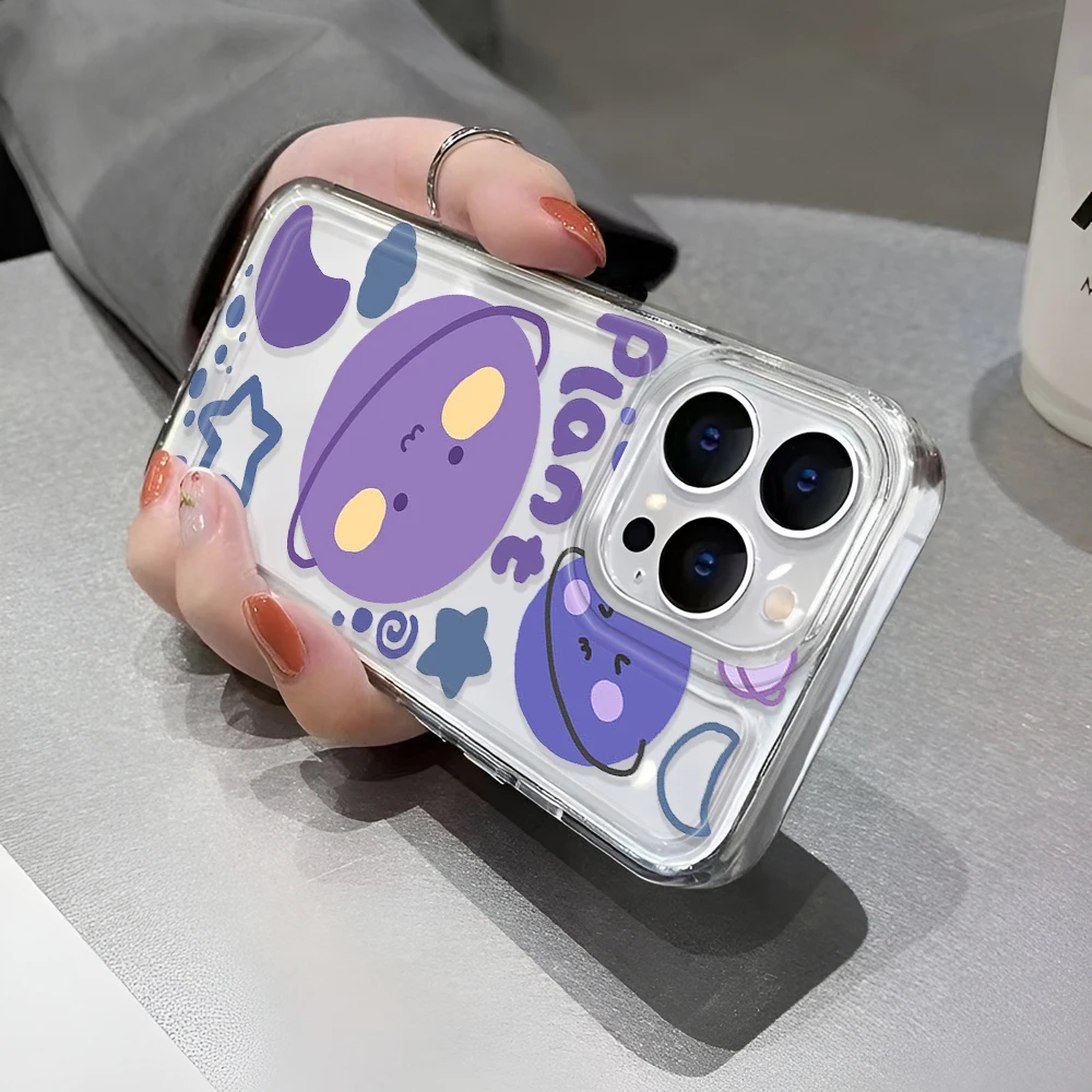 Funda de teléfono dura con cielo azul profundo para iPhone 16, 15, 14, 13, 12, 11 Pro Max SE 2020, funda trasera transparente - imagen 5