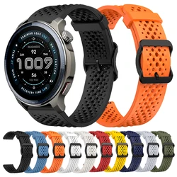 Correa deportiva de silicona de 22mm para AMAZFIT BALANCE 2 BIP 6 5 UNITY Band GTR 4 3 Pro 2e 47mm Zepp Z pace Stratos3 pulsera transpirable