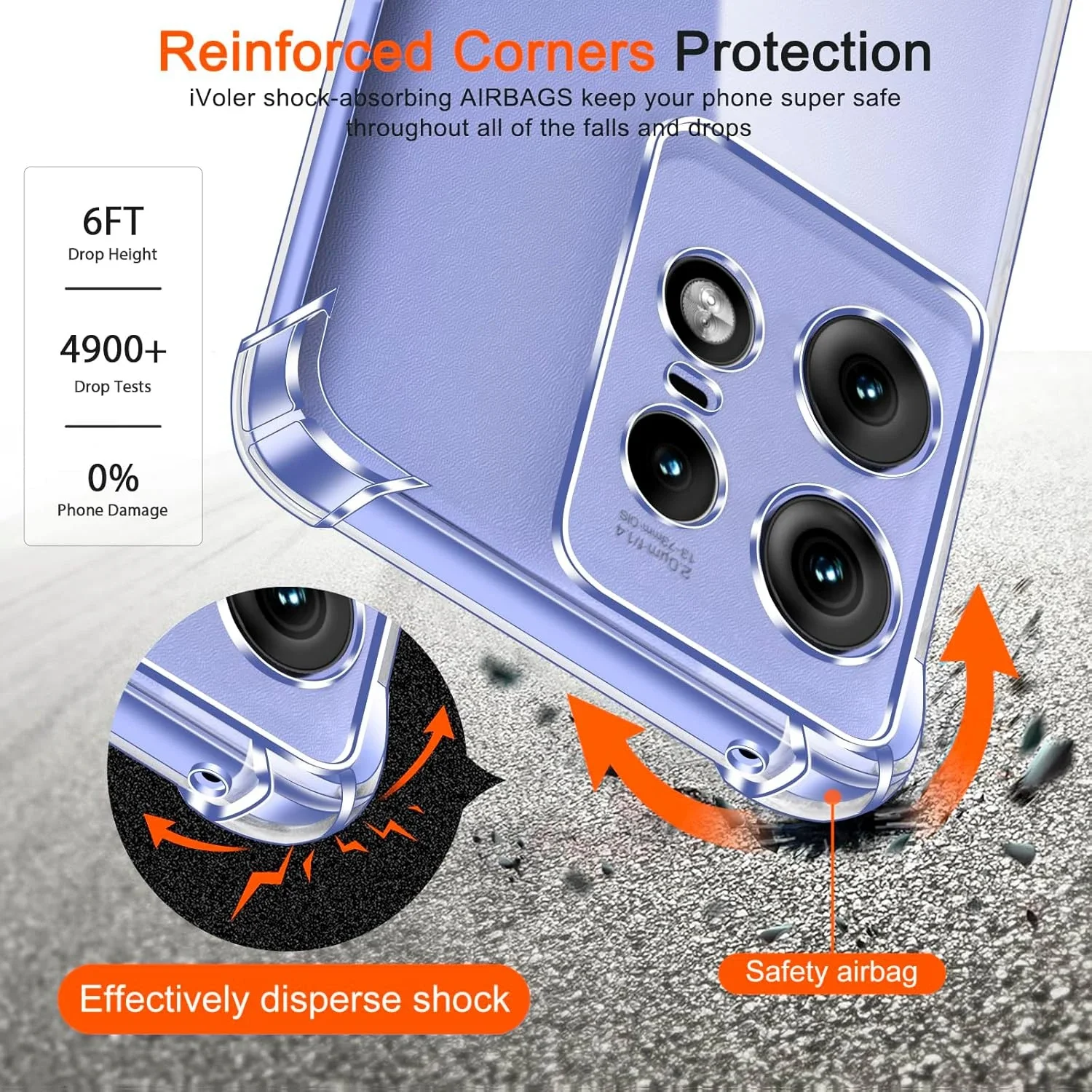 Funda de TPU con Airbag a prueba de golpes para Motorola Edge 50 Neo Moto Edge 50 Pro Fusion Ultra funda protectora Capa Fundas Coque - imagen 3