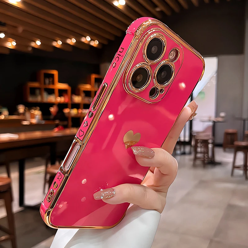 Funda blanda chapada para iPhone 17 Air 16E 16 15 14 13 12 11 Pro Max 17Pro 16Pro 15Pro 14Pro iPhone16 iPhone15 iPhone14 cubiertas completas - imagen 2