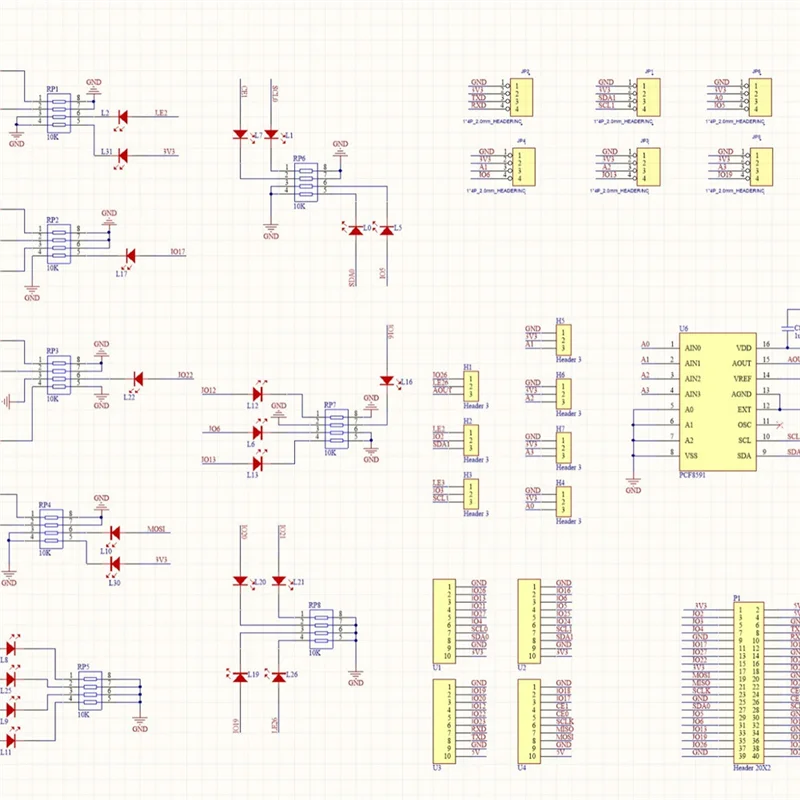 Placa de expansión de Sensor para Raspberry Pi PCF8591, Sensor ADC/DCA, placa para principiantes, prueba GPIO IO - imagen 4