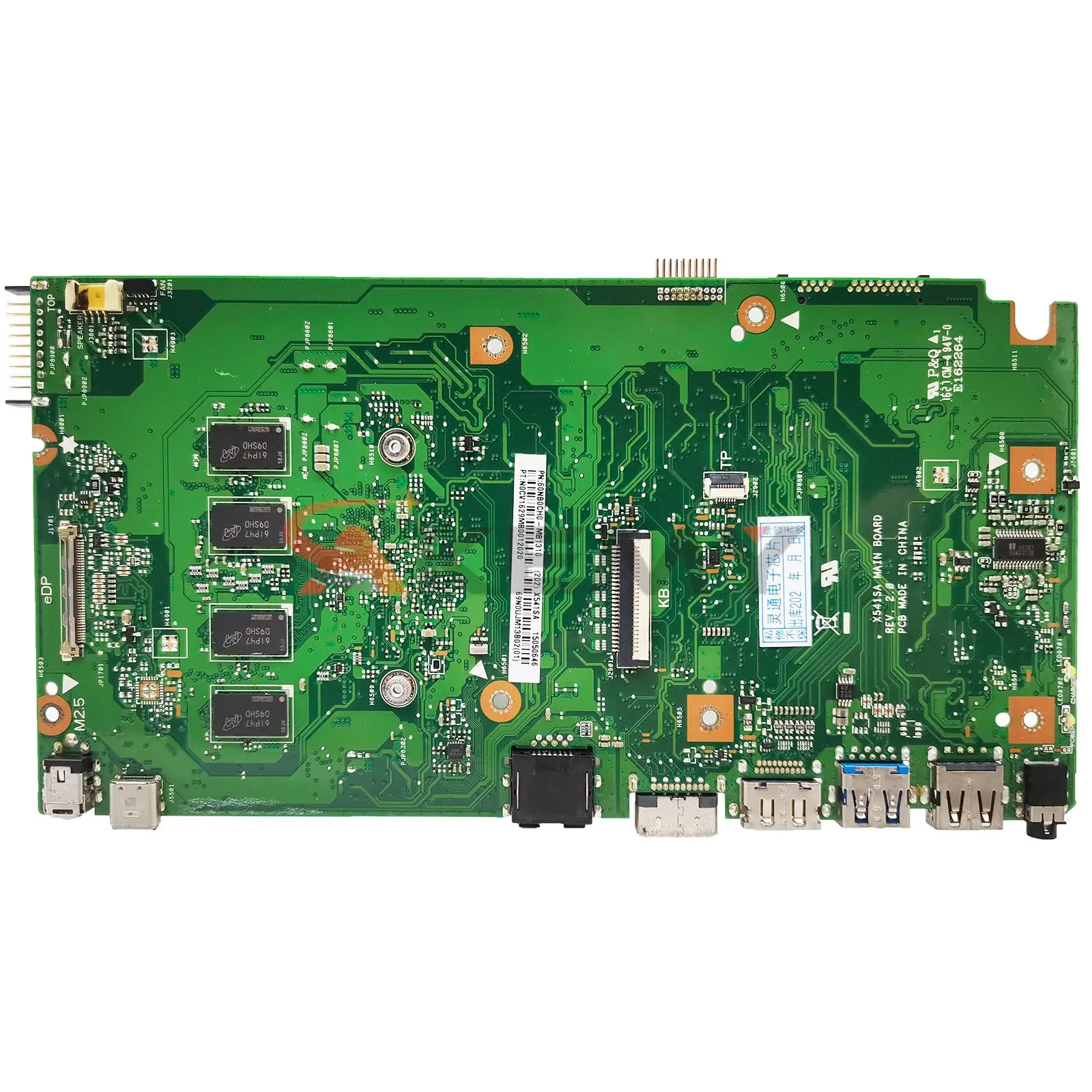 AKEMY-placa base X541SA para ordenador portátil, placa base para Asus X541S, F541S, A541S, 2G/4G RAM, N3000, N3060, N3710, X5-E800, CPU, REV 2,0 - imagen 3