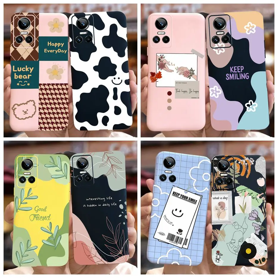 Para Realme GT Neo 3 funda colorida nueva moda arte pintado cubierta para Oppo Realme GT Neo 3 80W/Neo3 150W suave y delgado Fundas parachoques