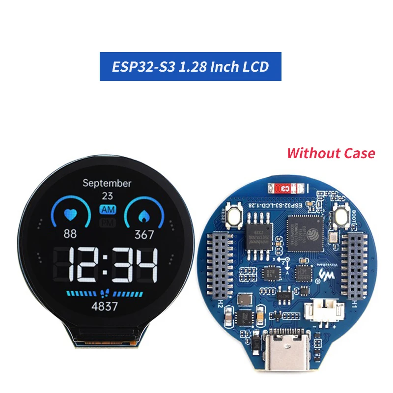 ESP32-S3 Placa de desarrollo LCD redonda IPS de 1,28 pulgadas procesador de doble núcleo LX7 de 32 bits controlador de pantalla GC9A01 para ESP32-S3 - imagen 2