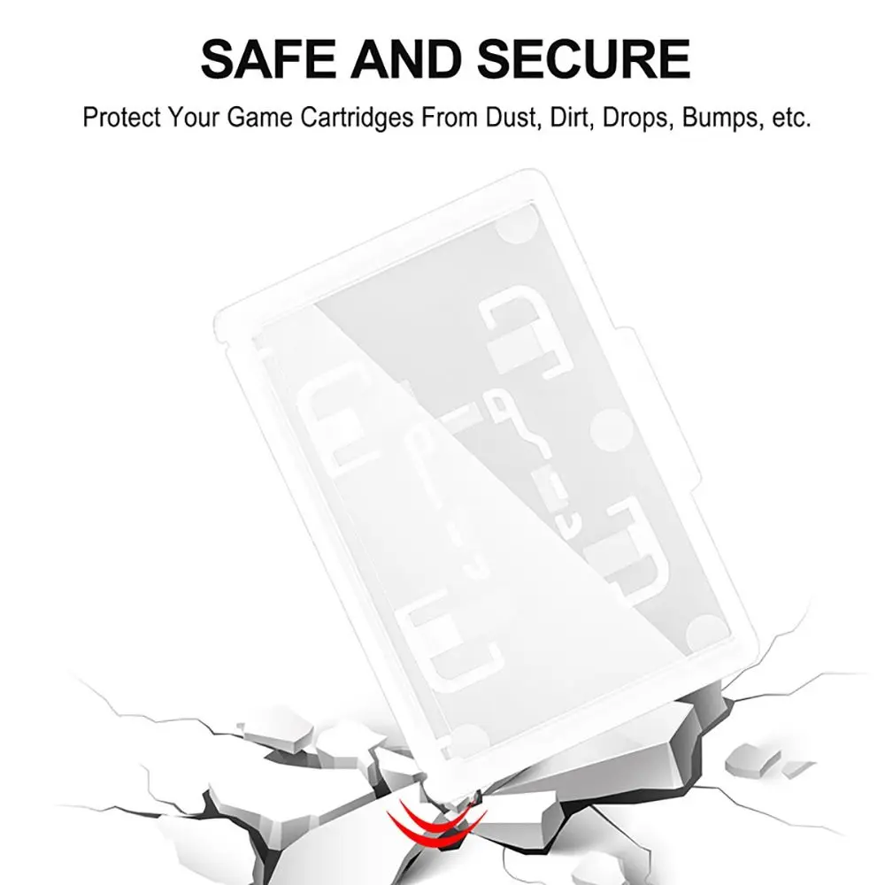 Estuche para Cartucho de juego, caja de almacenamiento transparente Compatible con tarjeta de juegos Nintendo Switch OLED/Switch Lite - imagen 5