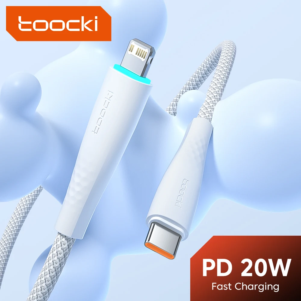 Toocki PD 20W USB C a Cable de iluminación para iPhone 14 13 12 11 Pro Max XR XS 8 7 Plus 6 5 Cable de carga rápida para datos de iPhone iPad