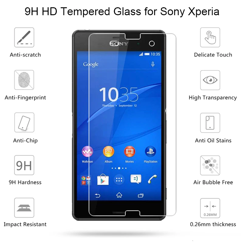 Película templada a prueba de explosiones para Sony XZ1 Compact XZ2 XZ3, Protector de pantalla resistente de vidrio para teléfono Sony Xperia XZ Premium XZS - imagen 2