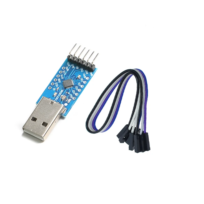 CP2104 USB 2,0 a TTL UART módulo de 6 pines convertidor serie STC PRGMR reemplazar CP2102 con Cables Dupont