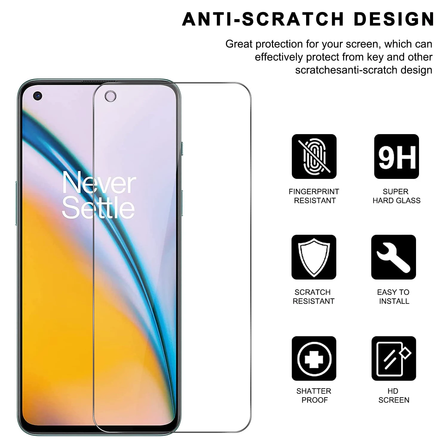 Para OnePlus Nord 2 5G HD Protector de pantalla de vidrio - imagen 4
