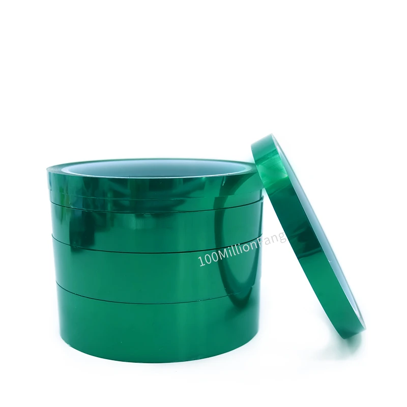 Cinta de película PET resistente al calor, protección de enmascaramiento de alta temperatura, cinta verde para soldadura PCB, protección de aislamiento de revestimiento SMT - imagen 5