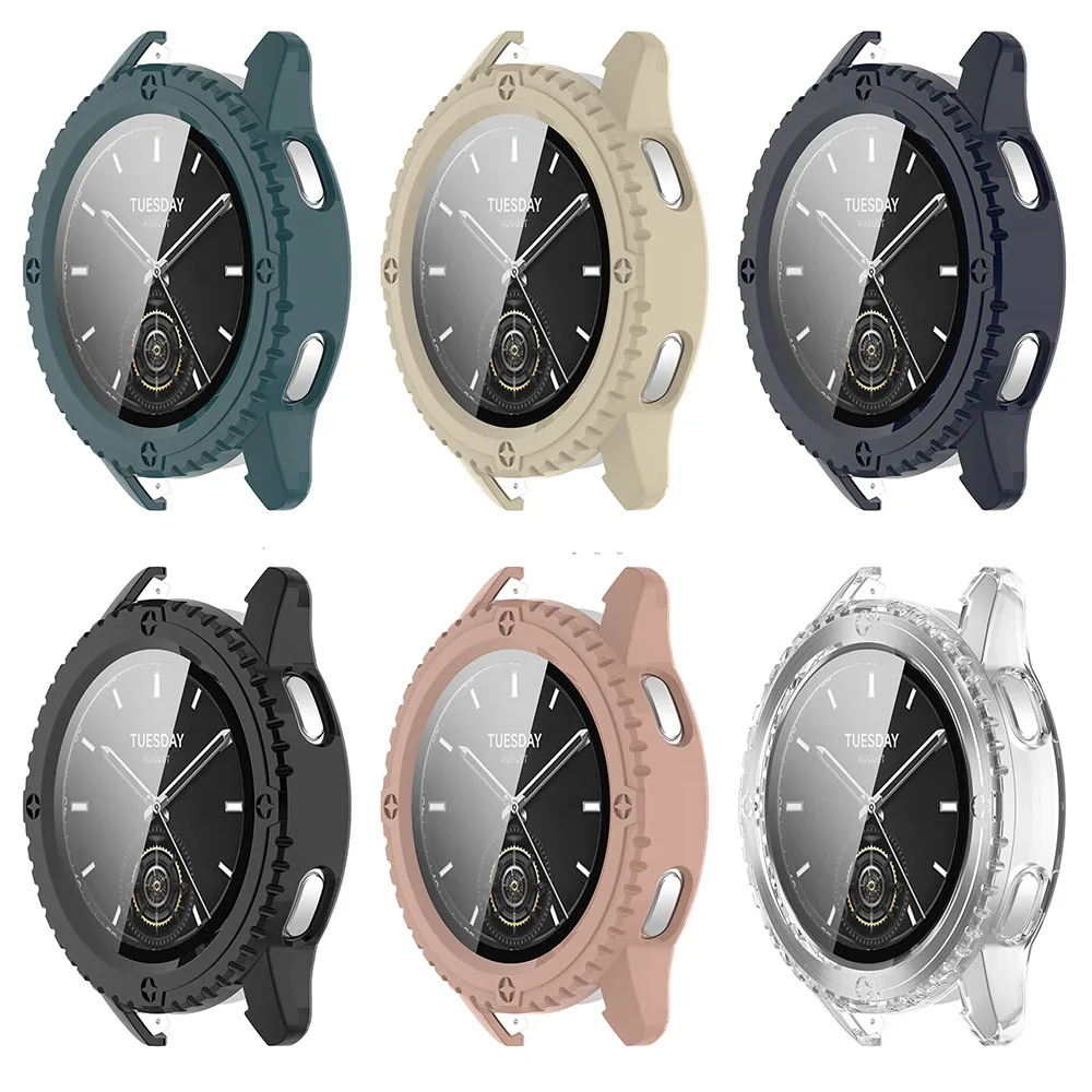 Funda protectora de vidrio templado para Xiaomi Watch S3, carcasa protectora de pantalla completa, cubierta de parachoques - imagen 2