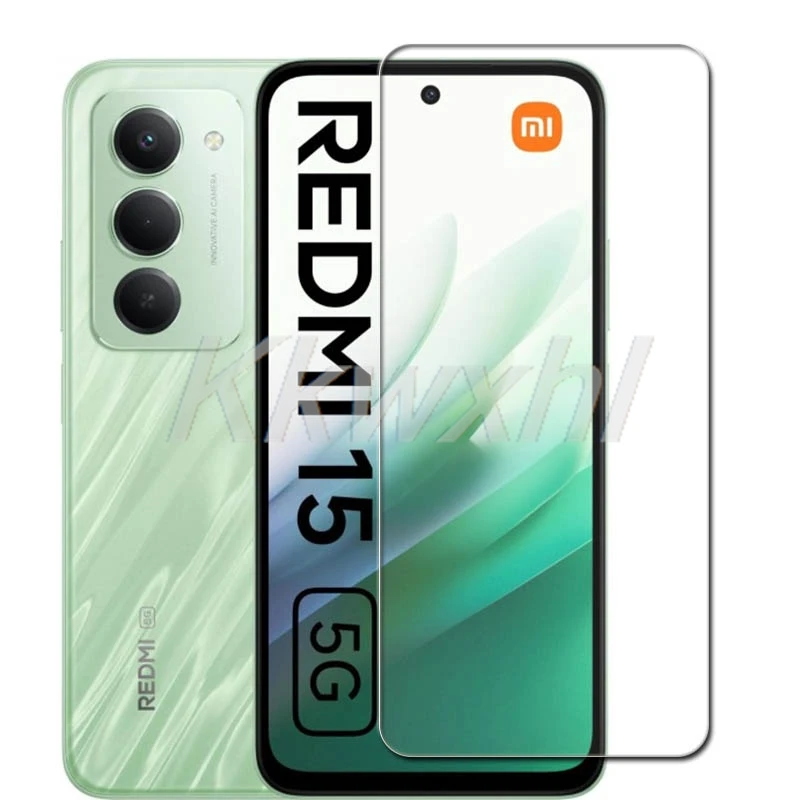 2 uds 9H HD para Xiaomi Redmi 15 6,9 "cubierta de vidrio templado en XiaomiRedmi15 Redmi15 4G 5G Protector de pantalla película transparente - imagen 3