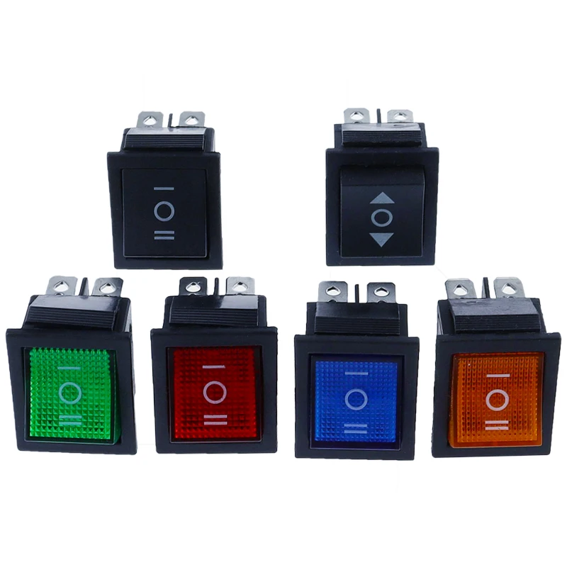 Interruptor basculante KCD4, 1 piezas, encendido y apagado, 3 posiciones, 6 equipos eléctricos con interruptor de luz 16A 250VAC/ 20A 125VA - imagen 3