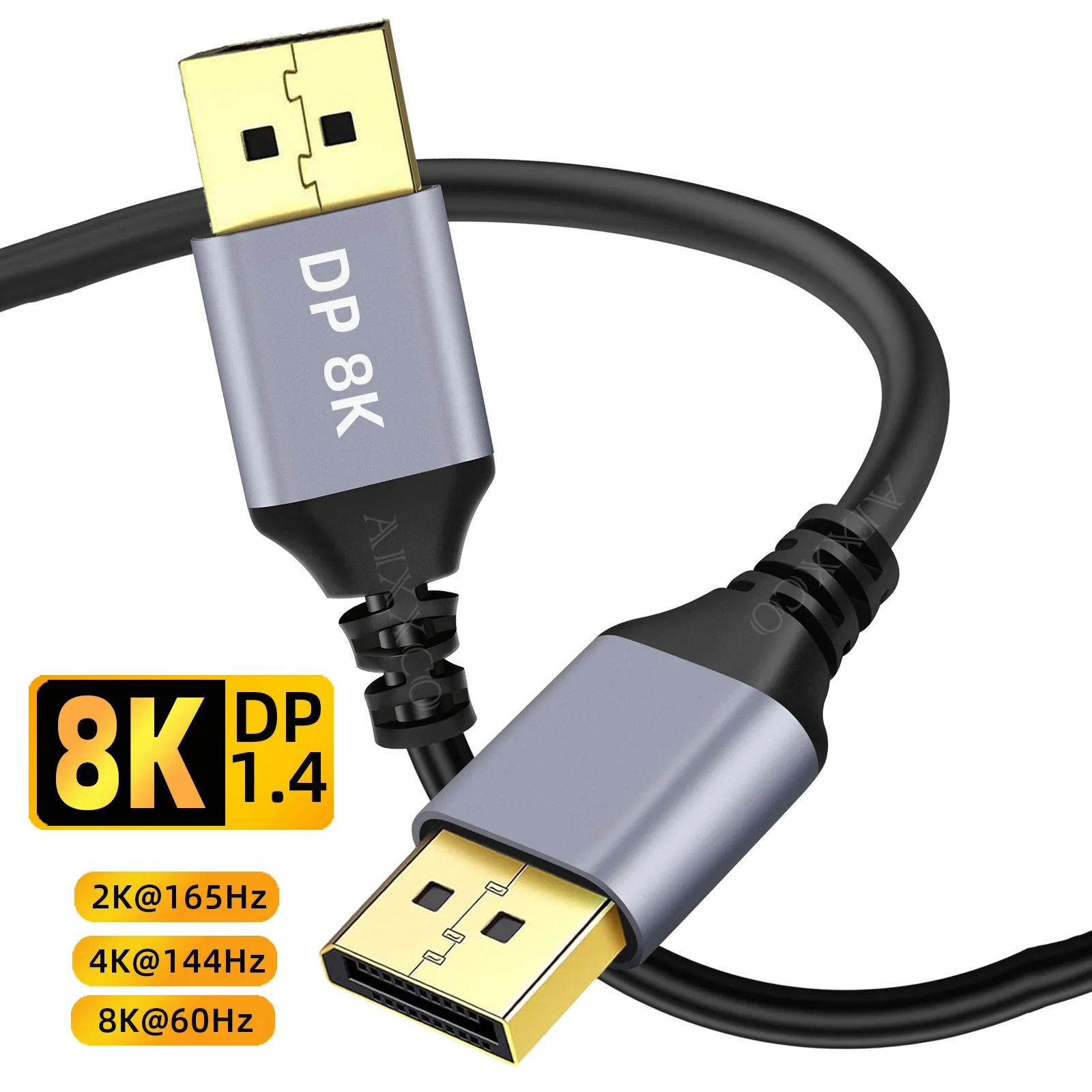 Cable DisplayPort de alta velocidad chapado en oro DP a DP Cable 1,4 8K @ 60Hz DP1.2 4K @ 60Hz Cable de Audio y vídeo para Monitor de juegos PC portátil - imagen 3