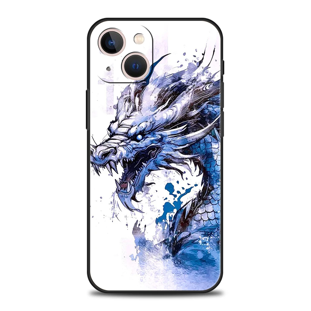 Funda de teléfono suave de TPU de lujo para iPhone 17 Air 16E 16 11 15 14 Pro MAX 12 13 7 8 Plus X XR XS SE 2022 funda serie dragón de dibujos animados - imagen 5