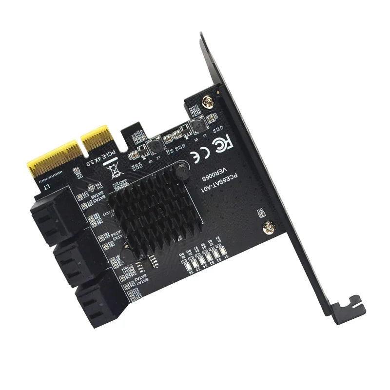 Tarjeta de expansión PCI Express SATA 3 de 6 puertos, controlador PCI-E/PCIE SATA, multiplicador SATA SATA3, Chip ASMedia ASM1166 de 6Gbps para HDD SSD - imagen 5