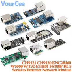 Módulo de red serie a Ethernet XL9120 CH9120 10Mbps Mini ENC28J60 XL9120 W5500 WT32-ETH01 FS100P RC5 HR911105A placa Ethernet