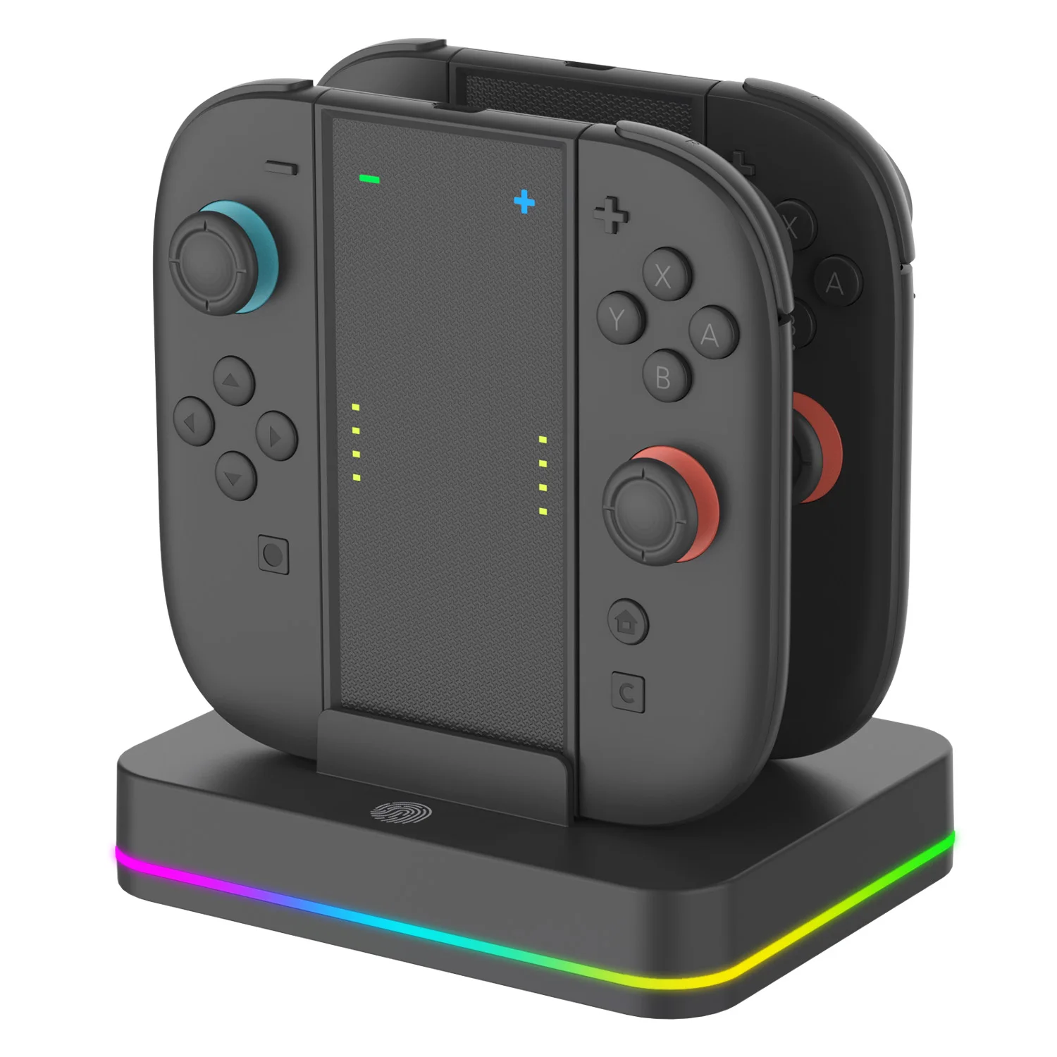 REMANK para Nintendo switch2 base de carga 4 en 1 para switch 2 joycon agarre de carga controlador cargador estación de carga de luz RGB - imagen 3