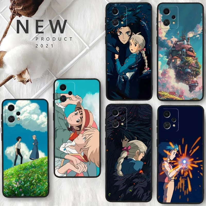Castillo de corte Anime para OPPO Realme X7 GT2 GT C67 C55 C53 9 8 12 11 10 Neo Master Plus Pro funda de teléfono negra