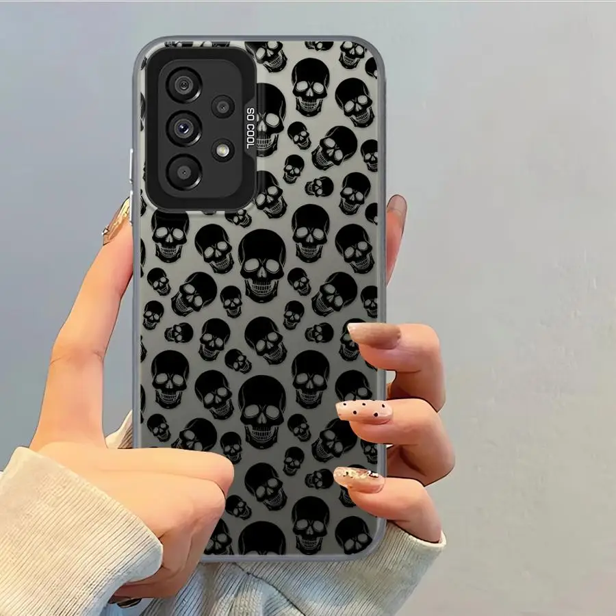 Funda para Samsung Galaxy A14 A12 A13 A20s A11 A16 A02 A06 A15 A50 A04e A03 funda trasera para teléfono esqueleto calavera - imagen 3