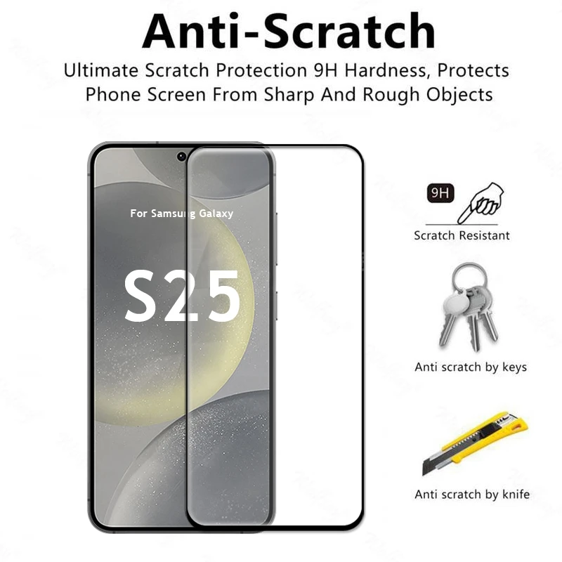 6 en 1 para Samsung Galaxy S25 vidrio templado Samsung S25 Protector de pantalla de vidrio película de cámara Galaxy S25 Plus película templada - imagen 3