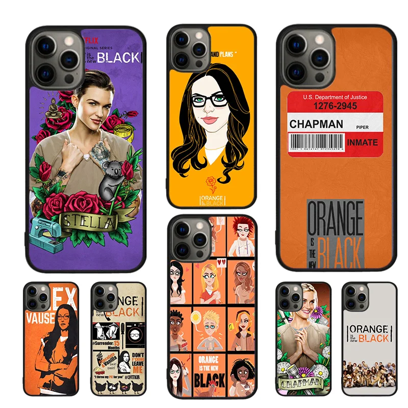 Orange es la nueva funda de teléfono negra para iPhone 17 Air 16 15 14 11 12 13 Pro MAX Plus coque Cover Shell