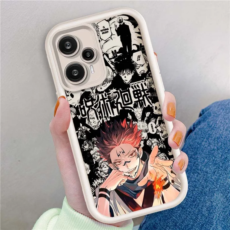 Jujutsu Kaisen Yuji Sukuna para Xiaomi Poco X3 X4 X5 X6 X7 C65 C75 M4 M5 M5S F6 F4 F5 Pro GT NFC Eye Ladder funda de teléfono - imagen 3