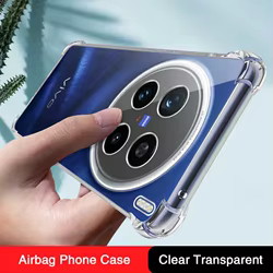 Funda de teléfono transparente y suave con Airbag Original para VIVO X200 Pro X200Pro Mini 5G, funda protectora de silicona TPU a prueba de golpes para cámara Carcas