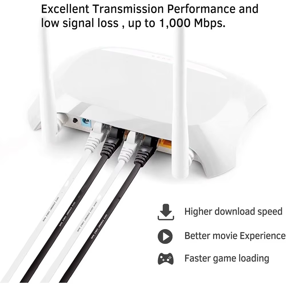 Cable Ethernet Cat6 RJ45 Plano 1000Mbps – Uso Exterior - imagen 4