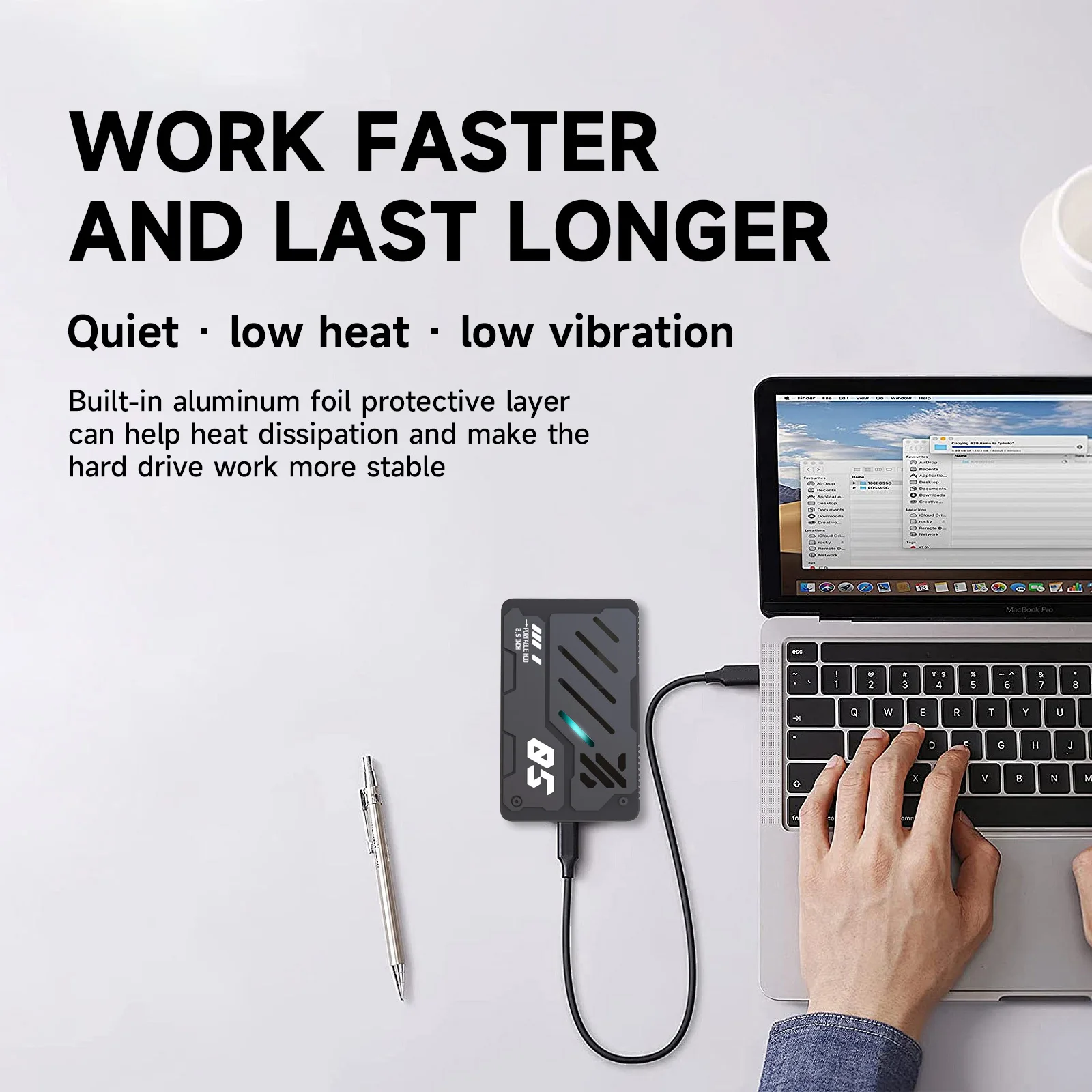 Disco duro externo portátil estilo Mecha RGB de 2,5 pulgadas 160G 250G 320G 500G 750G 1TB USB 3,0 para PC PS4 PS5 teléfono móvil portátil - imagen 5