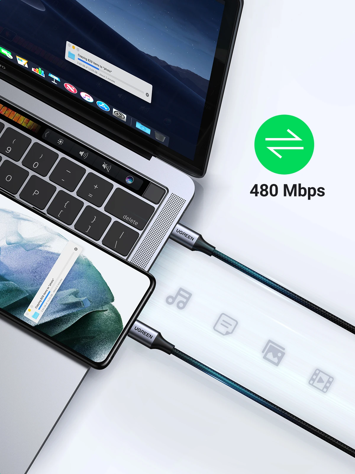 Cable UGREEN USB-C Carga Rápida 100W - imagen 5