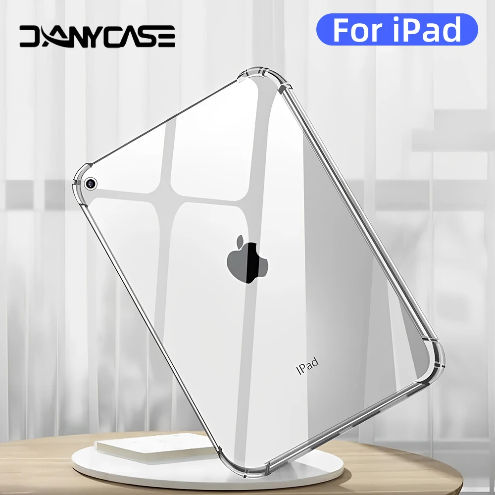 Para iPad Air 11 pulgadas M2 2024 Pro 11/13 pulgadas M4 funda transparente de TPU para iPad 10/9/8/7/6/5 Gen Air 4/5th 10,9 3.a 10,5 Mini 6 - imagen 2