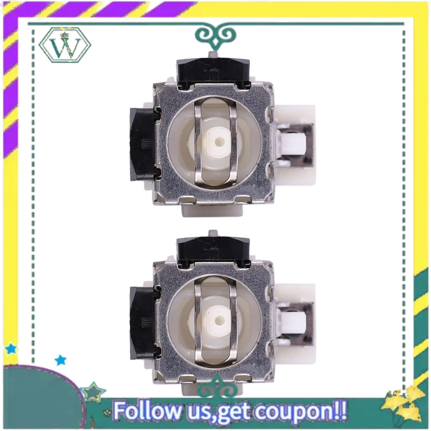 A28Q-6Pcs 3D Joystick de vibración analógica módulo controlador Thumb Stick Rocker para Microsoft Ps2 piezas de reparación para juegos