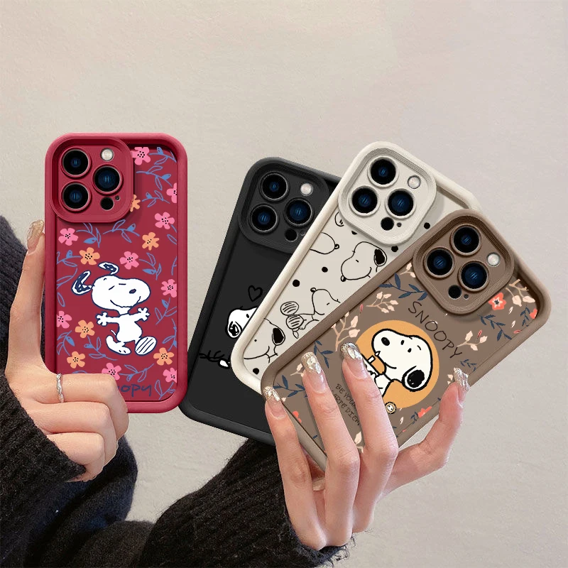 Funda de teléfono Snoopy con flores bonitas para Honor 400 200 Pro 90 Magic 7 Lite 6 Pro X9A X6A X7A X7B X8B X9B X8 X8C X8A X9C Smart 5G