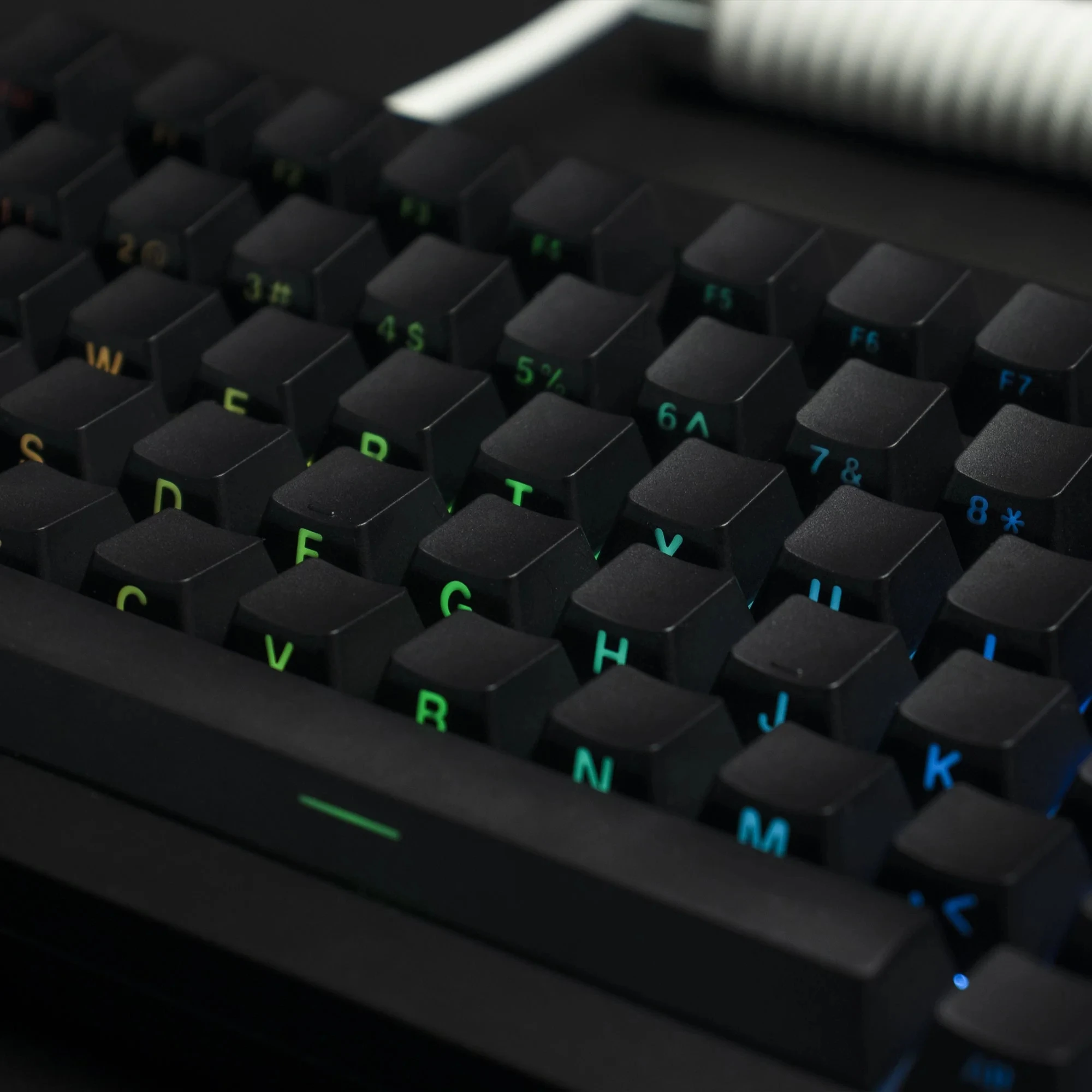 Teclas retroiluminadas con brillo lateral negro, 140 teclas, teclas PBT de doble disparo, perfil de cereza para interruptores MX, Teclado mecánico - imagen 5