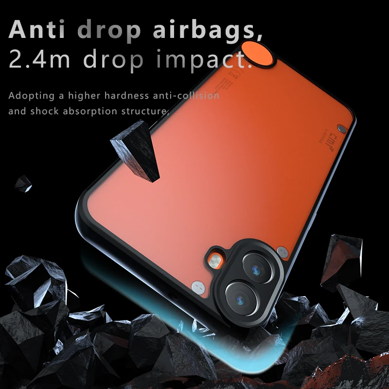 Para nada CMF teléfono 1 5G contraportada Phnoe Funda a prueba de golpes Airbag anticaída protectora antihuellas mate Funda Coque - imagen 4