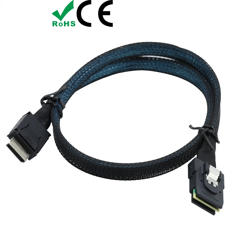 0,5/1M PCIE Oculink SFF 8611 4I a MINI SAS SFF-8087 para cable de conversión interna de servidor