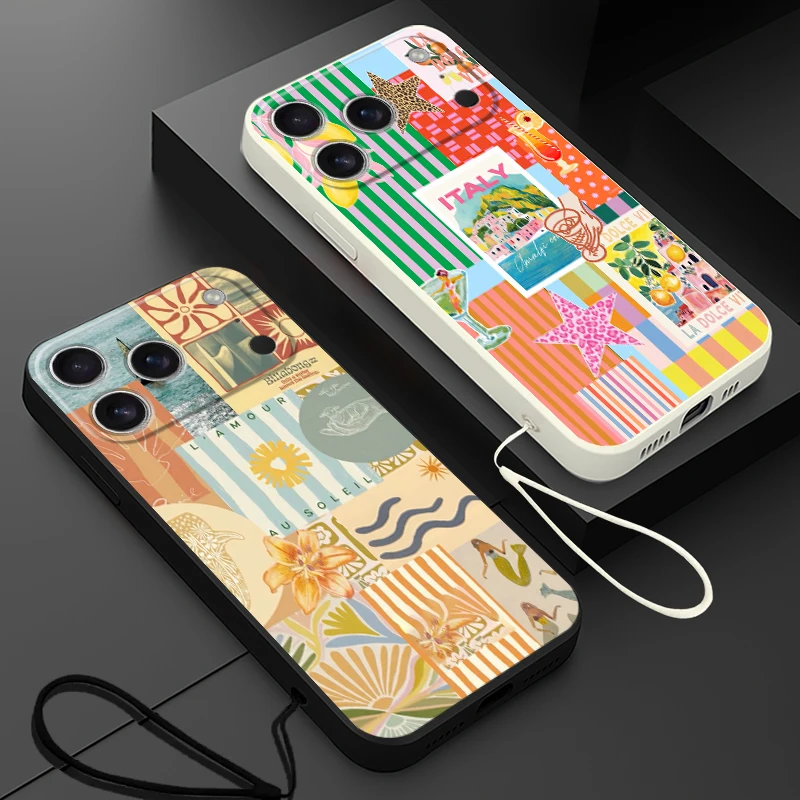 Funda blanda Marinc Life Crabs Lobsters para Apple iPhone 16 14 15 Plus 11 12 13 Pro Max XS 16e XR 7 8 17 Air