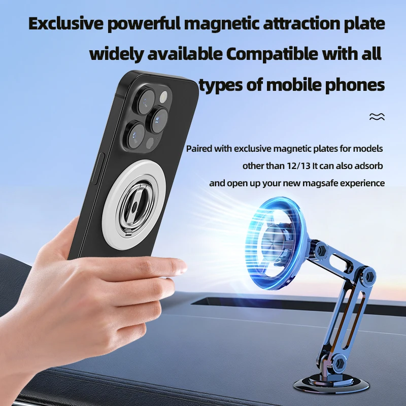 Soporte magnético para anillo de teléfono, soporte plegable portátil para teléfonos móviles, accesorios para teléfono, agarre de soporte - imagen 2