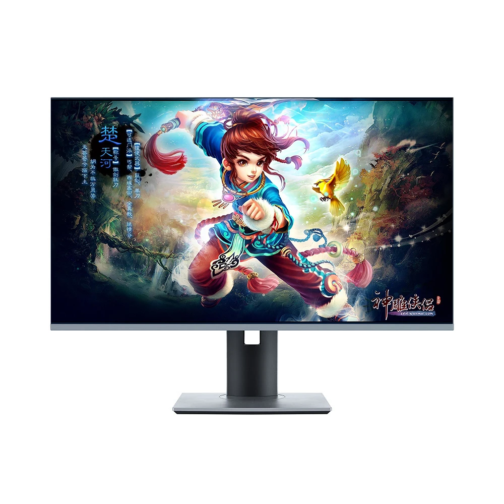 Monitor de 27 pulgadas 3840*2160 4k 60hz Gaming Ips Monitor de pantalla de ordenador plateado Monitor de juego con soporte de elevación giratoria - imagen 5