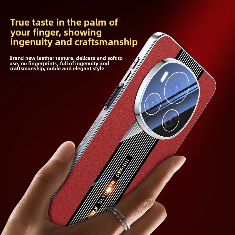 Para Huawei Honor X9C funda de lujo dura de cuero PU revestimiento funda protectora trasera para Huawei Honor X9C X9B X9A carcasa de teléfono - imagen 3