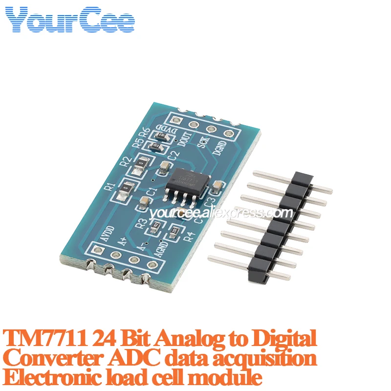 5 uds/1 unidad TM7705 2 canales 16 bits TM7711 placa convertidora analógica a digital de 24 bits módulo de adquisición de datos ADC - imagen 3