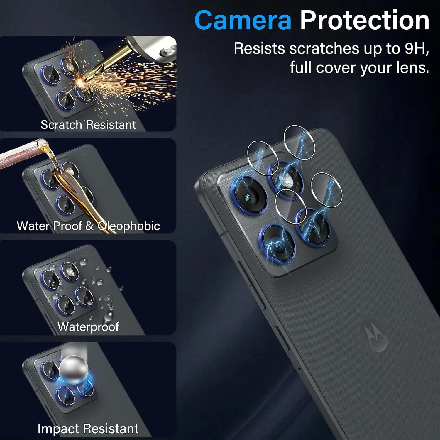 Protectores de pantalla 2.5D 9H para Moto Edge 70 película protectora de lente de cámara para Motorola Edge 70 X70 Air - imagen 3