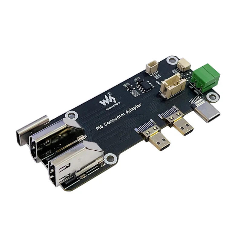 Placa adaptadora Raspberry Pi 5/4B, Micro HDMI a HDMI, salidas duales 4K, todos los puertos USB al lado de Pi, UART - imagen 5