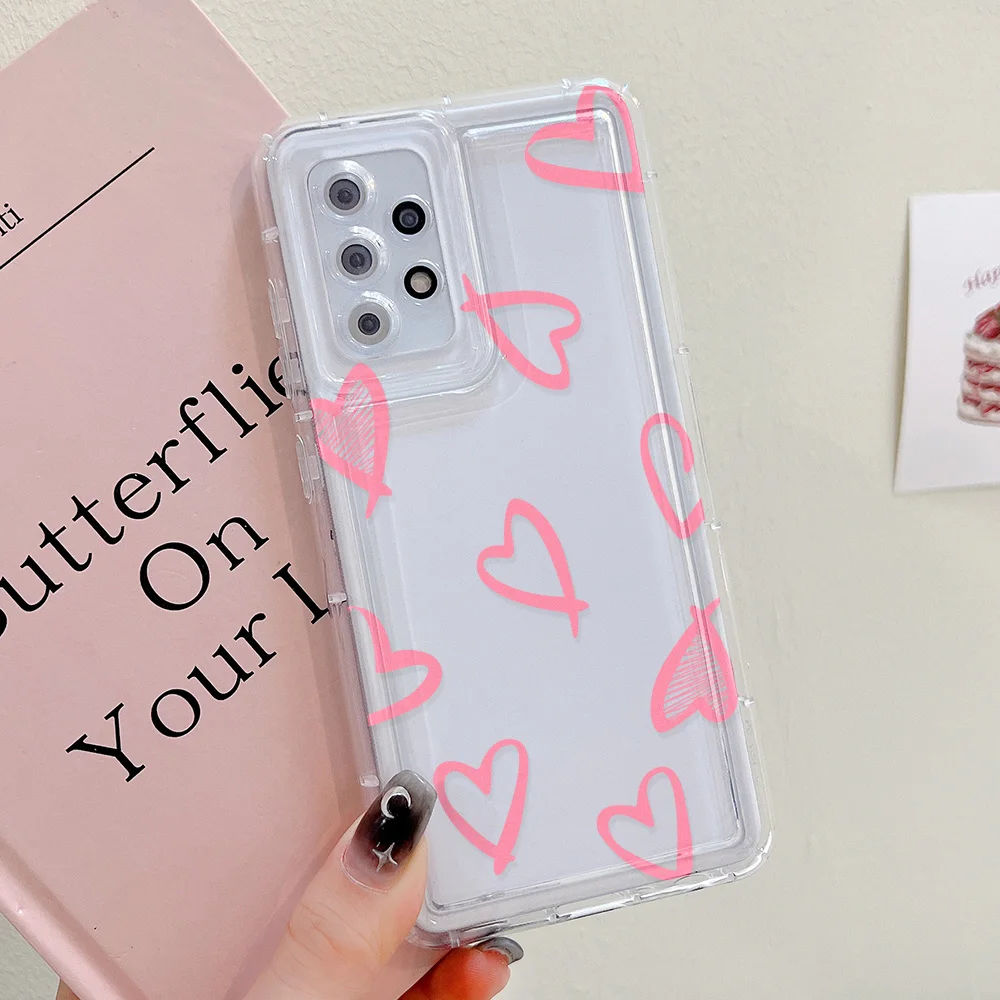 Funda de corazón de amor suave para Samsung S23 FE S24 Ultra Plus A54 5G A55 A15 A34 A33 A53 A14 A13 A05 A52 A32 A23 A24 A73 S21 S22 S20 FE - imagen 5